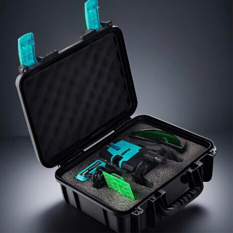 Niveau laser sur batterie 5 points - IP54 (2) Niveau laser sur batterie 5 points - IP54 (1)